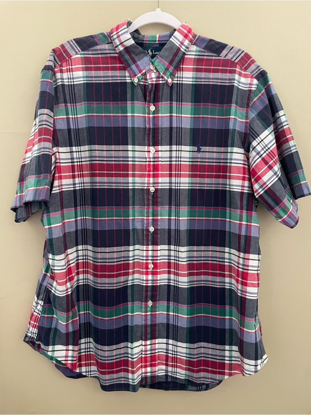 Polo by Ralph Lauren Multicolor Plaid Short-Sleeve Button-Down Shirt Preppy